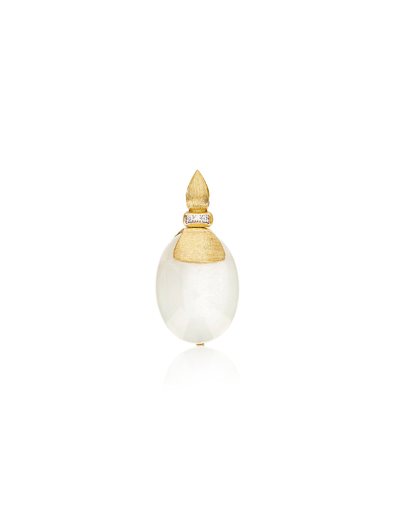 "white desert" gold, diamonds and moonstone pendant (large)