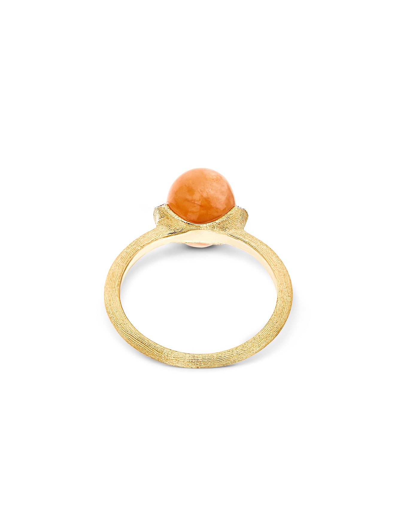 "Petra" gold, diamonds and orange aventurine ring (small)