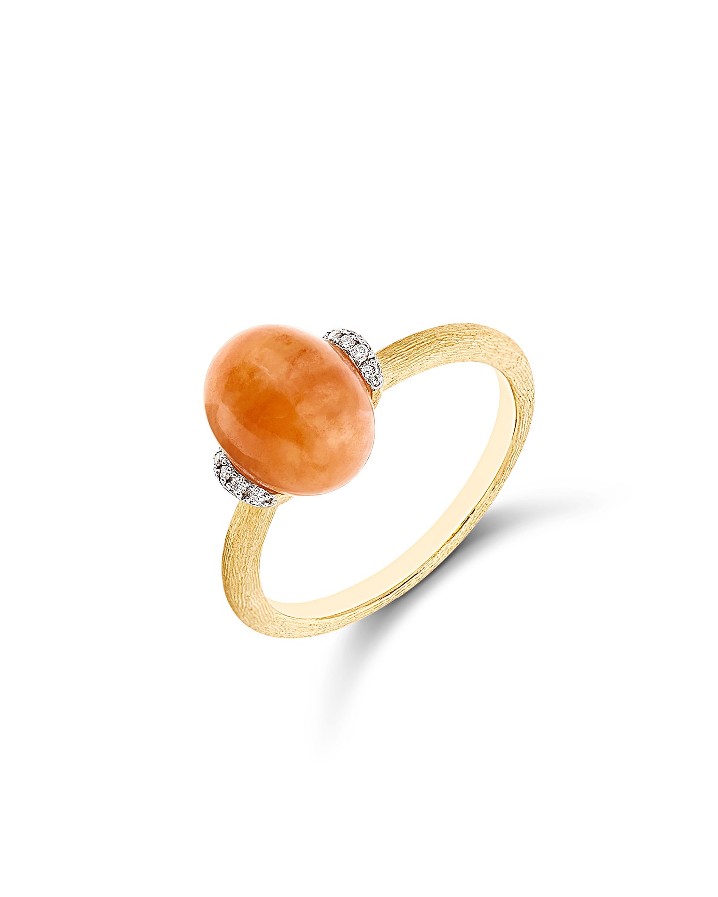 Nanis Anello "PETRA" in oro, diamanti e avventurina arancione (piccolo) – Nanis Italian Jewels
