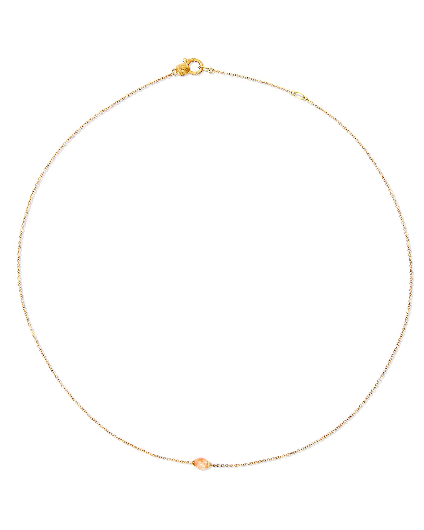 Collana PETRA "AMULETI" in oro e avventurina arancione (corta)