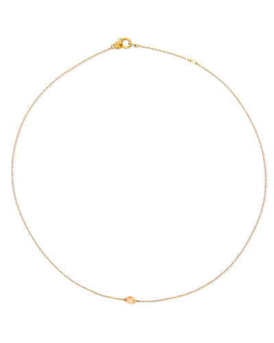 Collana PETRA "AMULETI" in oro e avventurina arancione (corta)