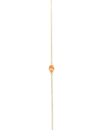 Collana "PETRA" in oro e avventurina arancione (corta)