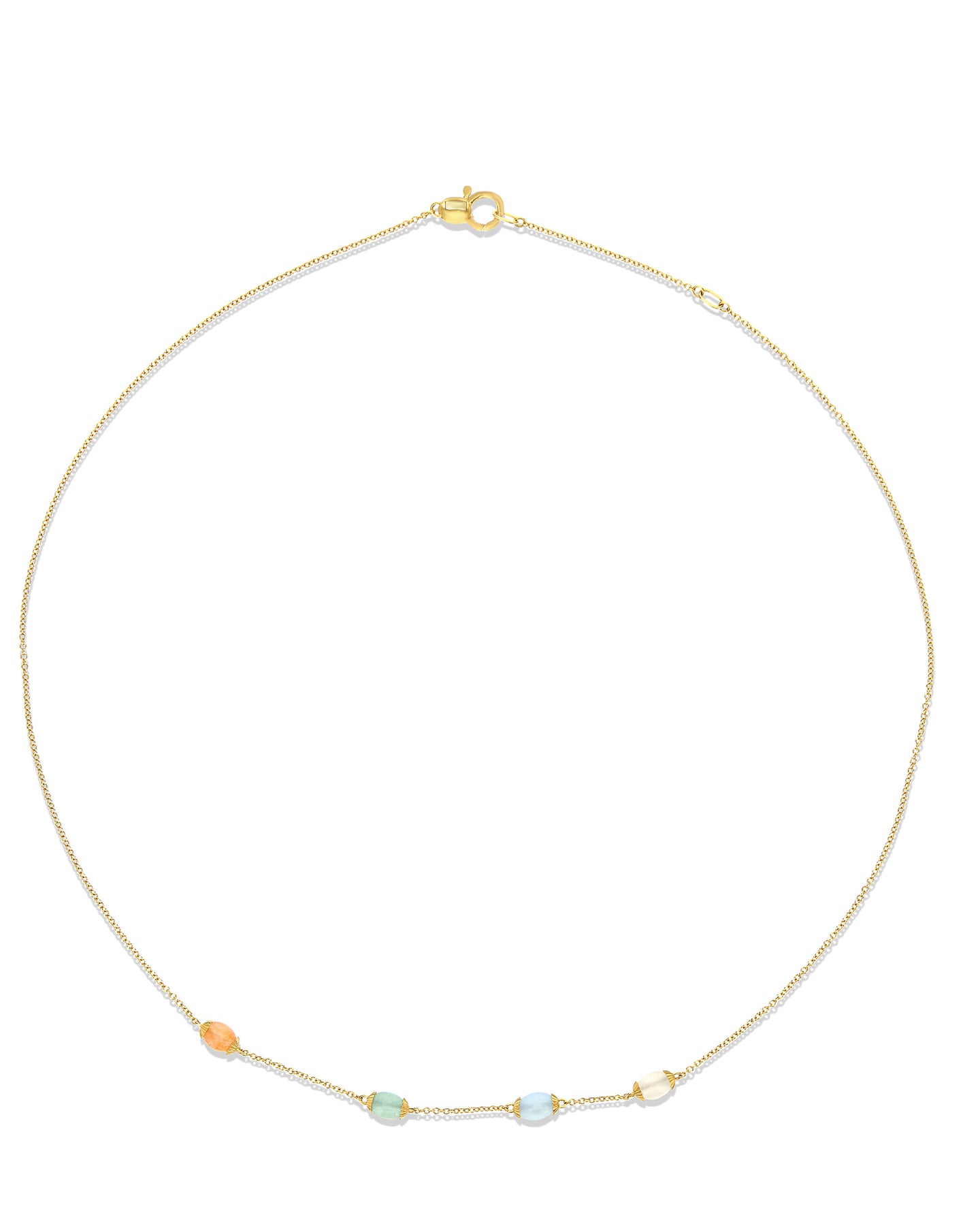 Nanis Collana "RAINBOW" in oro e pietre naturali (corta) – Nanis Italian Jewels