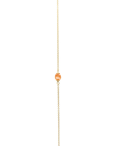 Collana "PETRA" in oro e avventurina arancione (lunga)