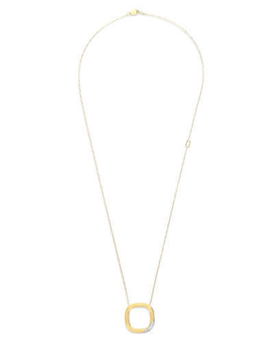 "LIBERA" BIG SQUARED GOLD NECKLACE