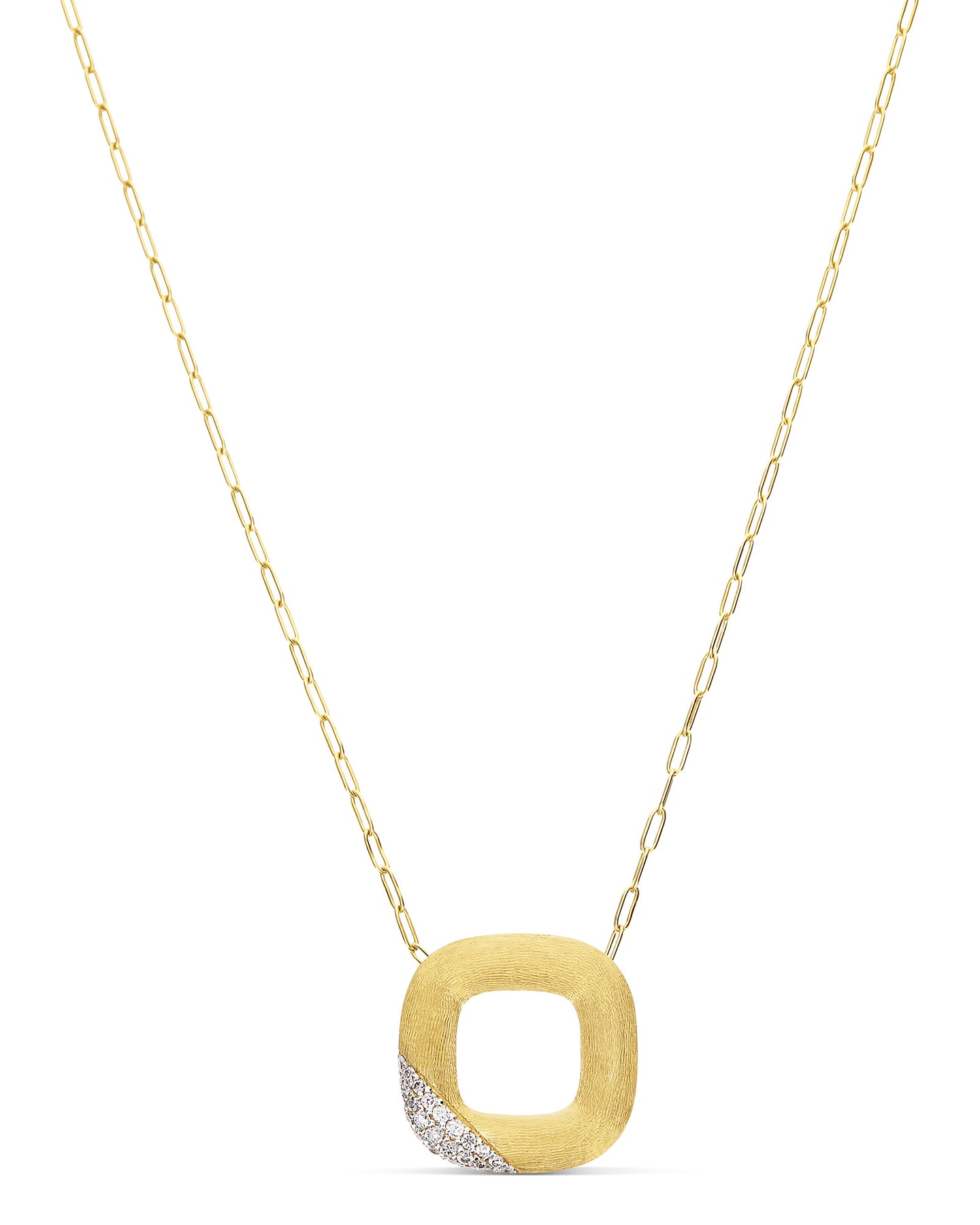 Nanis Collana "LIBERA" con ciondolo squadrato in oro e diamanti (piccolo) – Nanis Italian Jewels