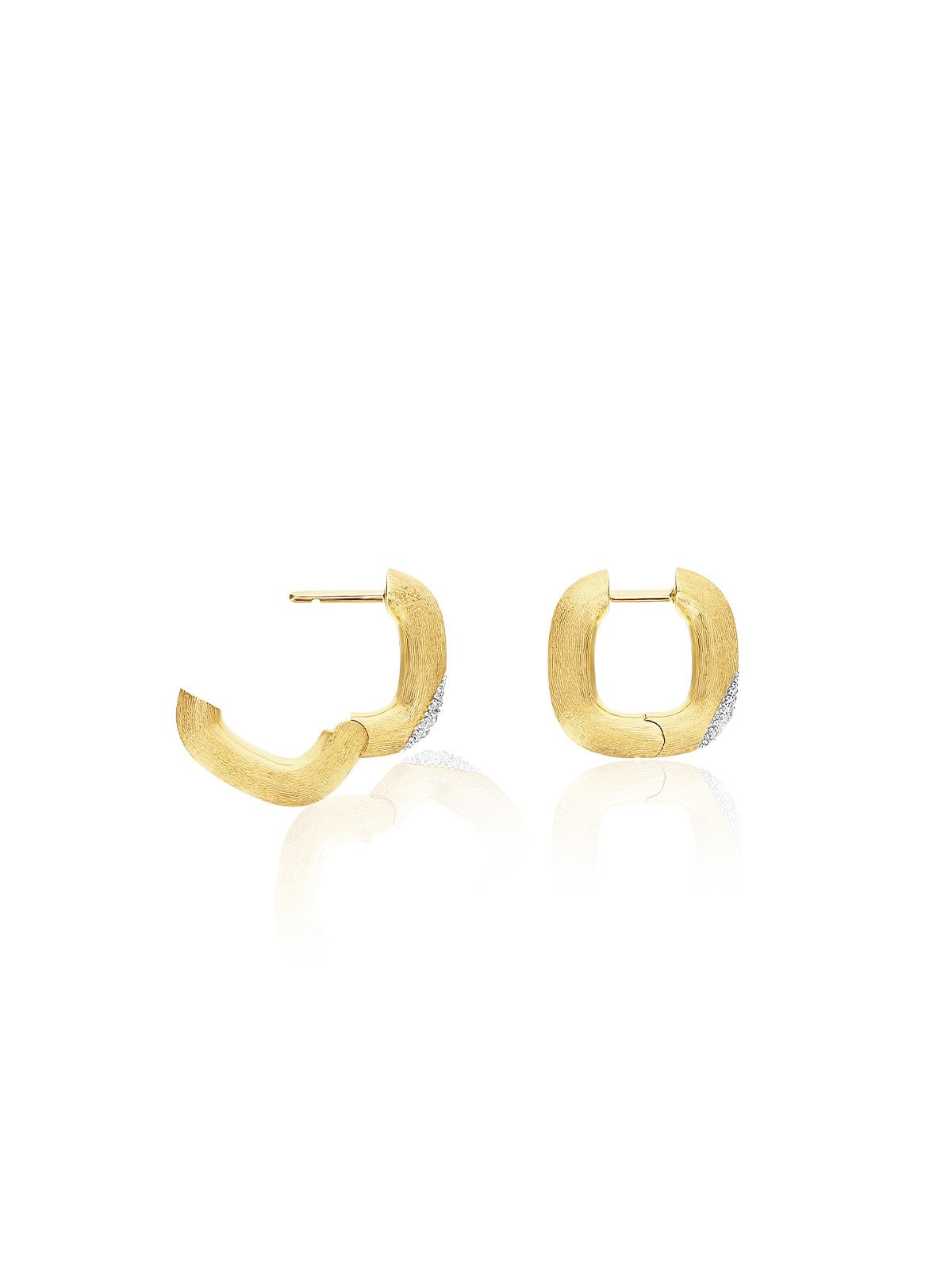 "LIBERA" SMALL SQUARED GOLD EARRINGS