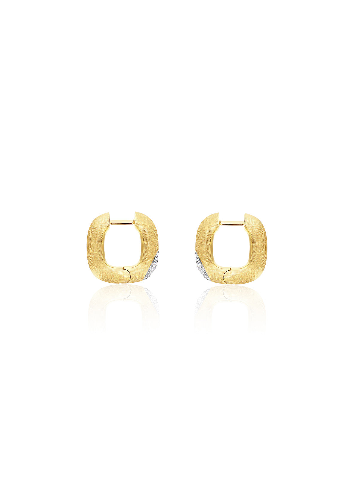 "LIBERA" SMALL SQUARED GOLD EARRINGS