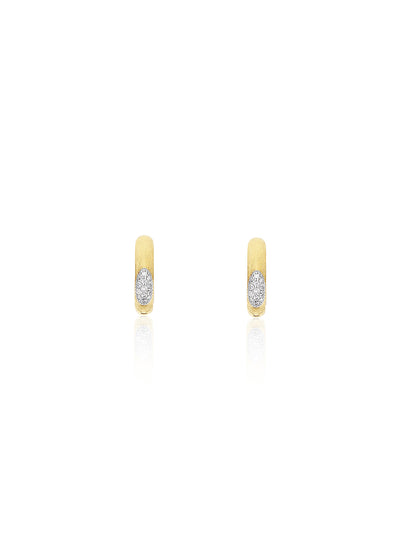 "libera" small squared gold earrings