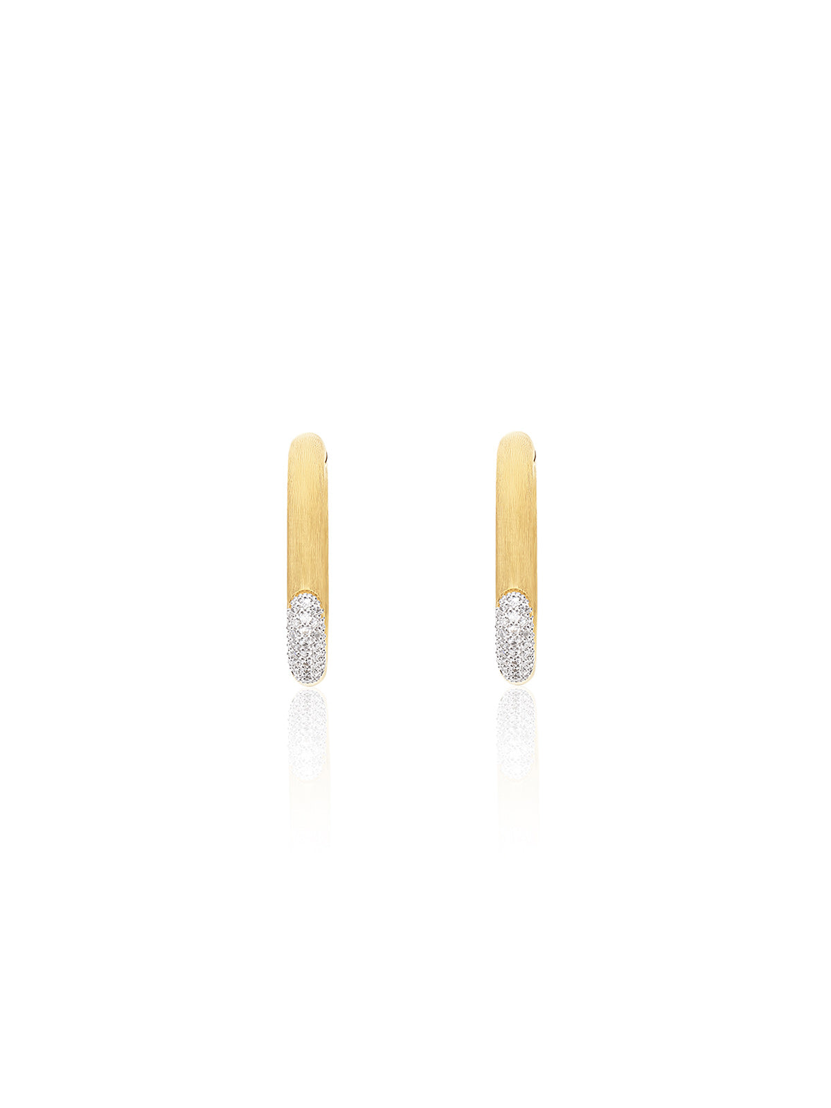 "LIBERA" BIG SQUARED GOLD EARRINGS