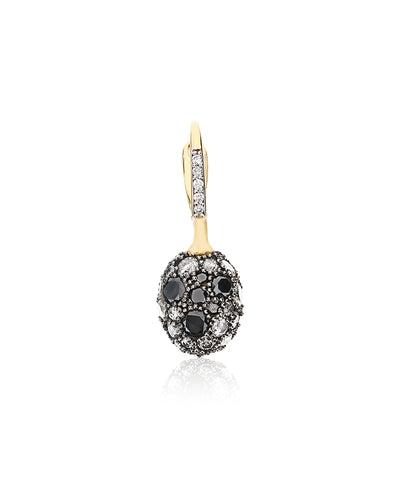 "reverse" ciliegina gold, diamonds, rubies and rock crystal double-face ball drop earring (small)