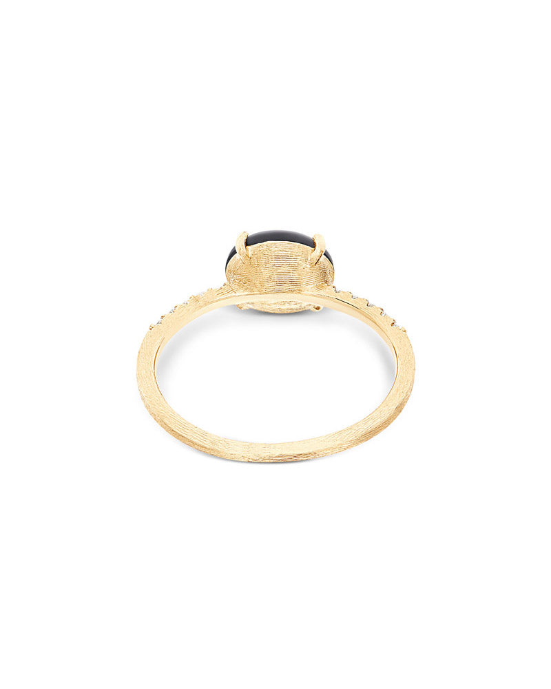 "mystery black" gold, diamonds and black onyx stackable ring (medium) 