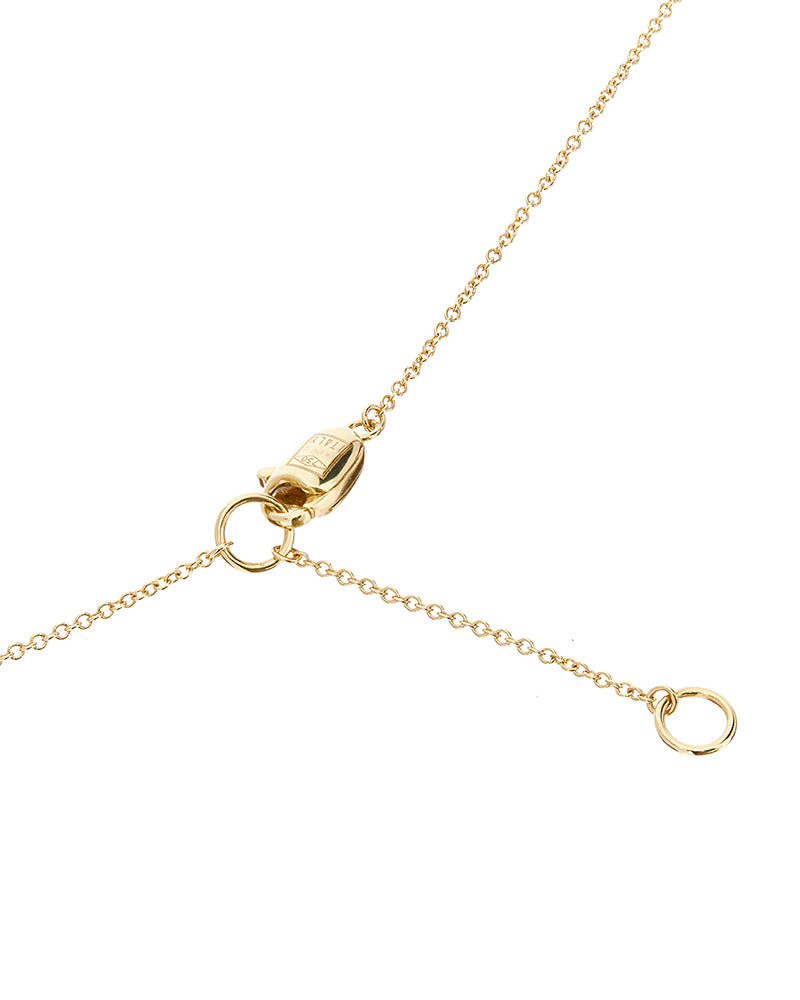 "azure" gold, diamonds and aquamarine dainty long necklace 