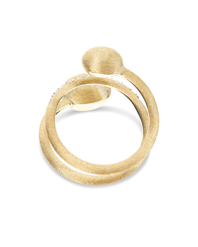 "Élite" gold and diamonds spiral ring