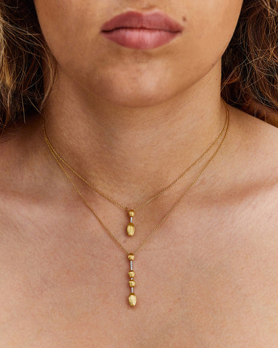 "élite" gold and diamonds contemporary pendant 