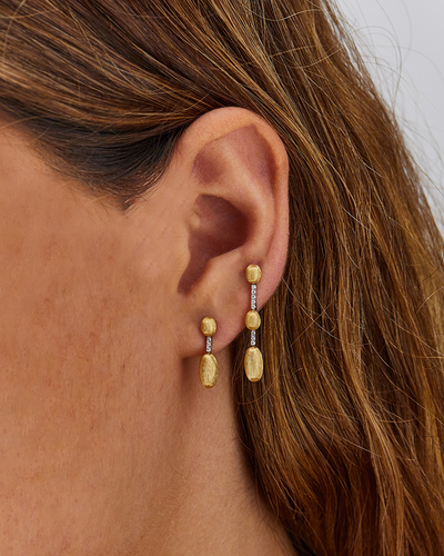 "Élite" gold and diamonds handmade minimal earrings
