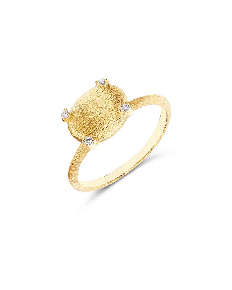 Nanis Anello "IPANEMA" inciso a mano in oro e diamanti – Nanis Italian Jewels