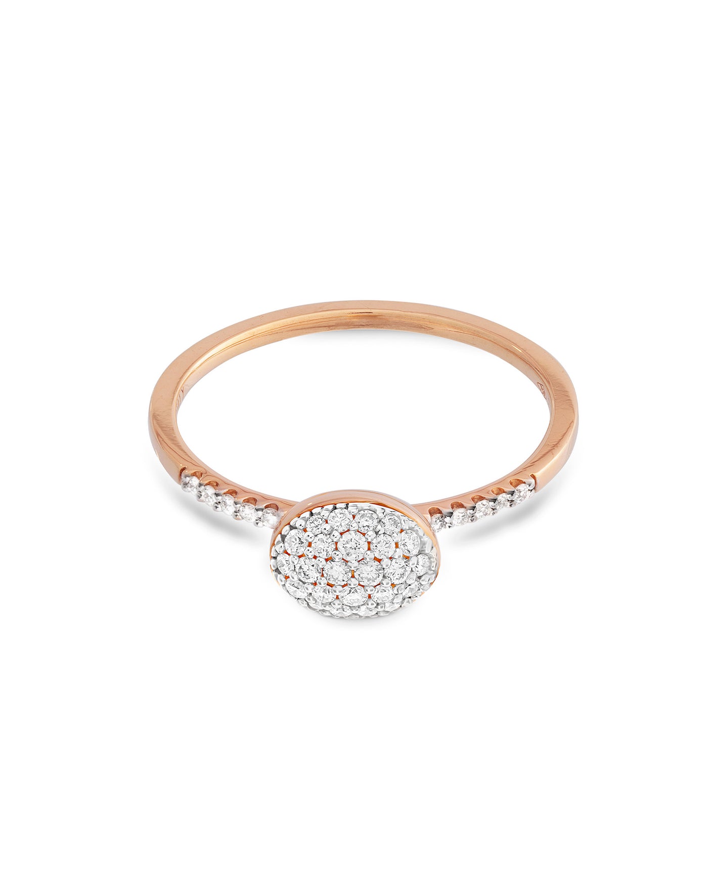 "dancing élite" rose gold and diamonds romantic engagement ring (small) 