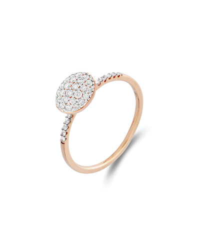 "dancing élite" rose gold and diamonds romantic engagement ring (small) 