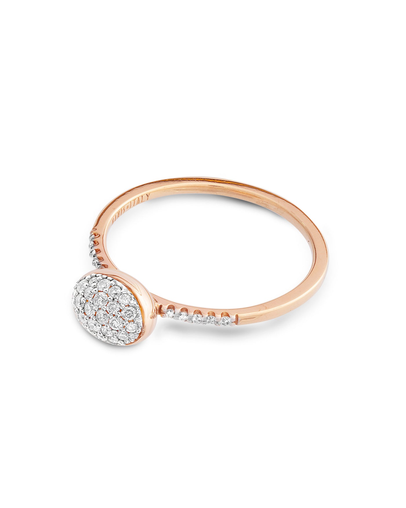 VERLOBUNGSRING "DANCING ÉLITE" ROMANTISCH AUS Roségold UND DIAMANTEN (KLEIN)