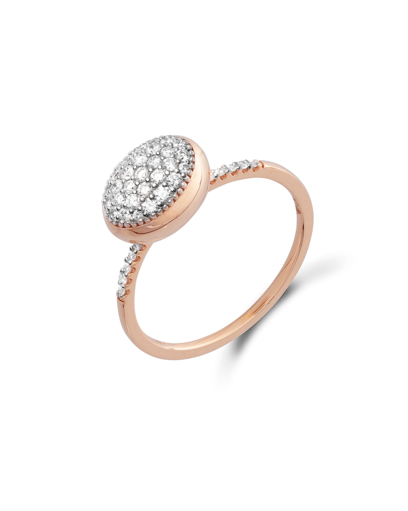 "dancing Élite" rose gold and diamonds romantic engagement ring (medium)