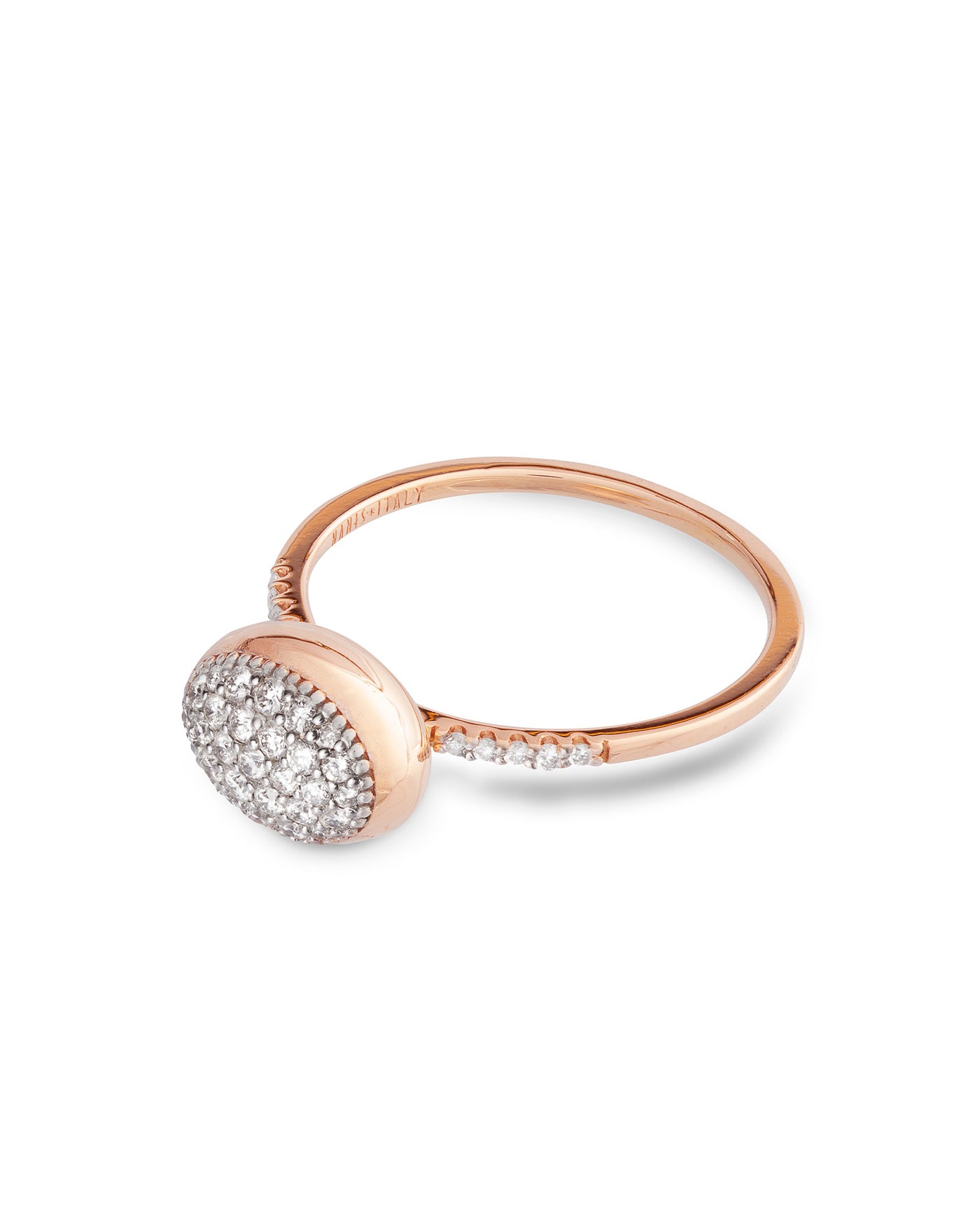 "dancing élite" rose gold and diamonds romantic engagement ring (medium) 