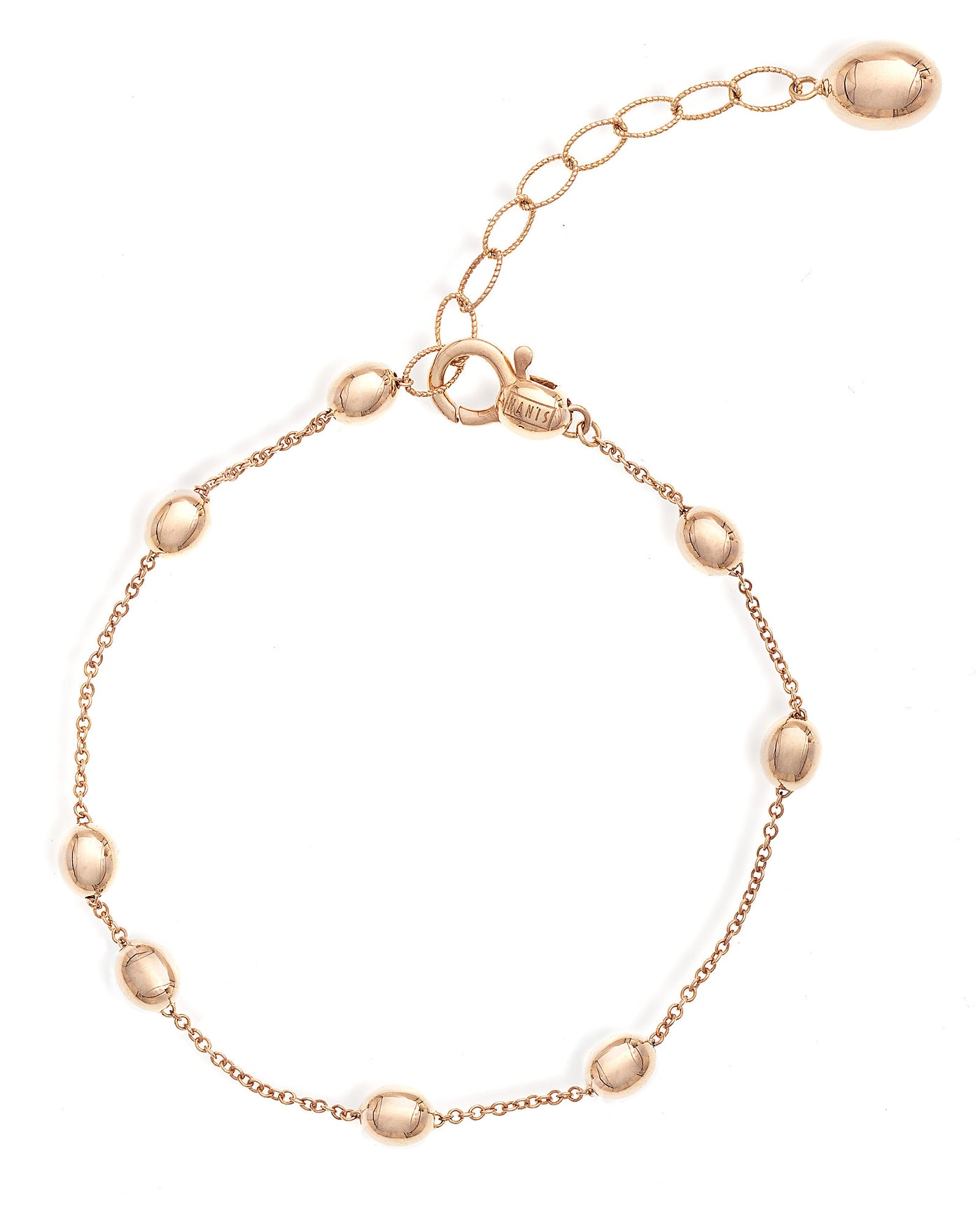 Bracciale "soffio" con boules in oro rosa