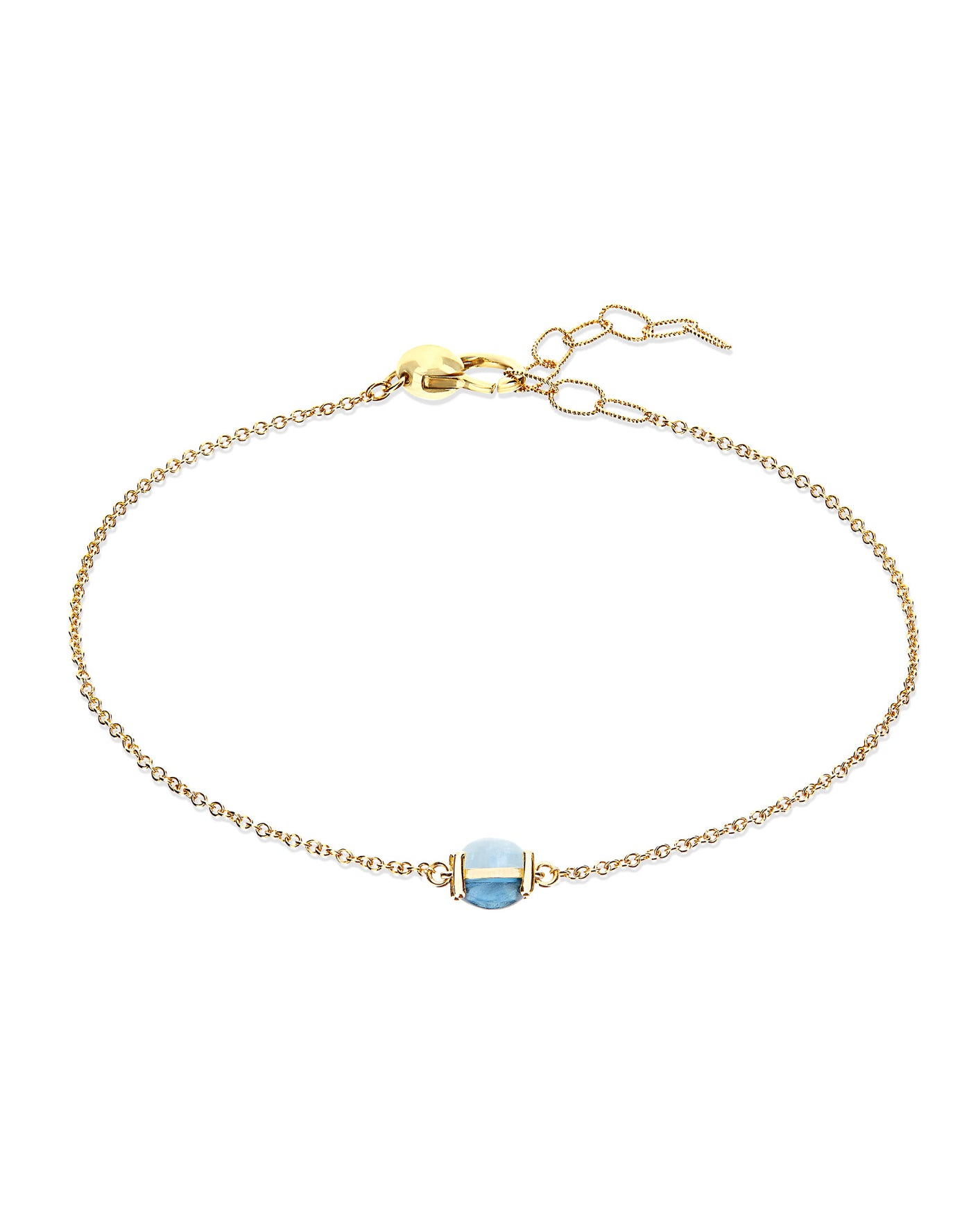 "azure" gold, london blue topaz and aquamarine bracelet