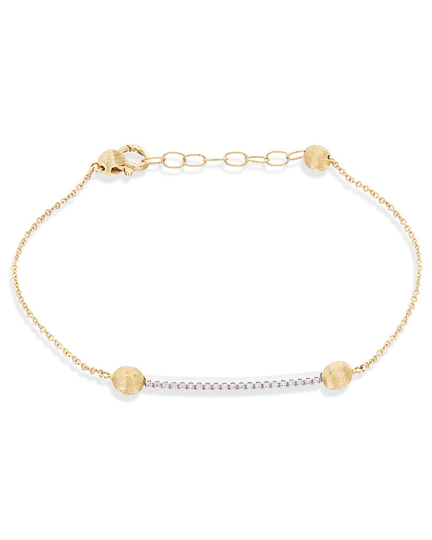 "Élite" gold and diamonds bar bracelet