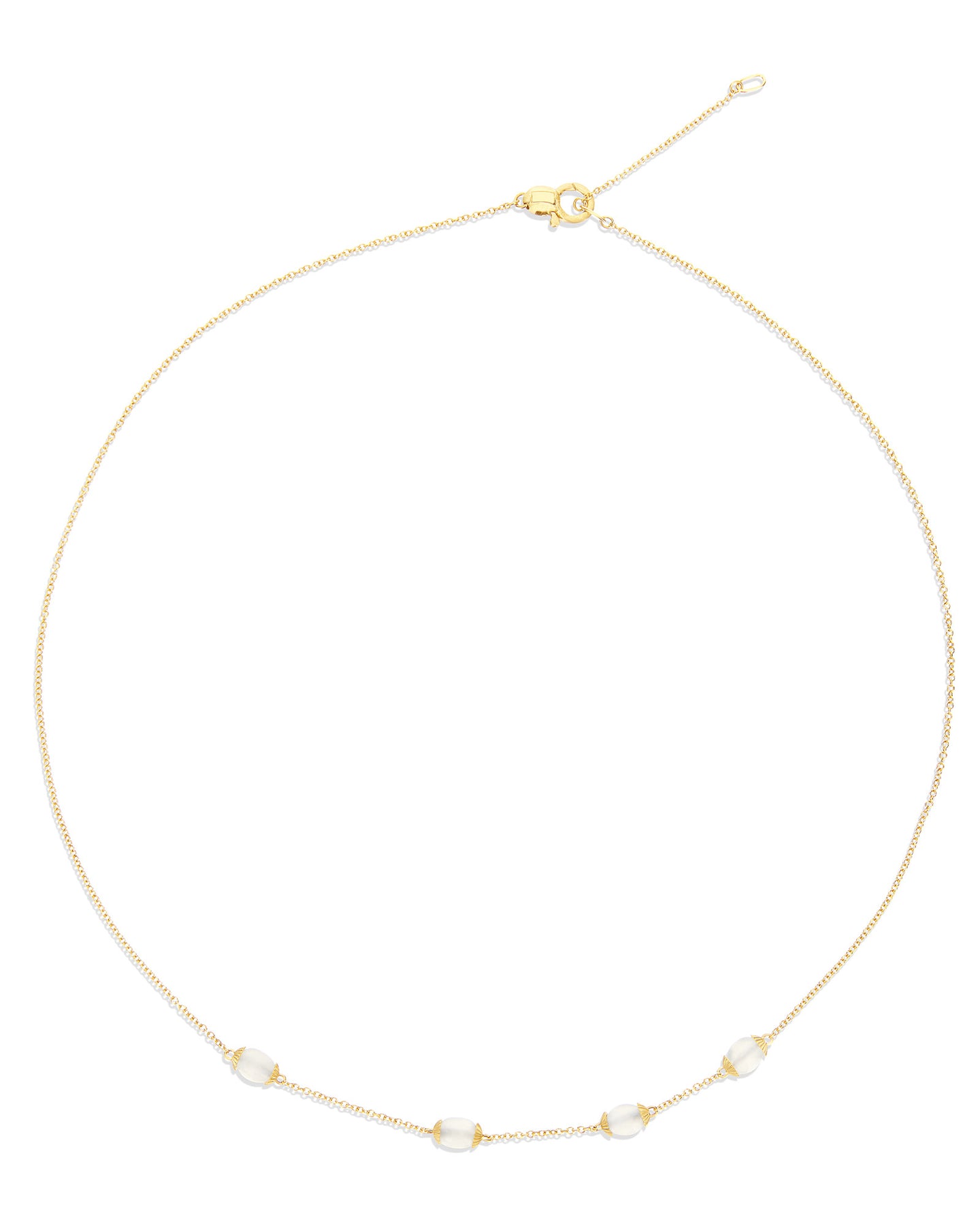 Nanis Collana "WHITE DESERT" in oro e pietra di luna – Nanis Italian Jewels