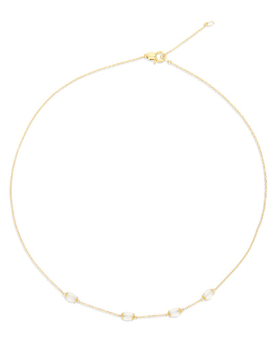 "white desert" gold and moonstone necklace