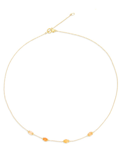 "petra" gold and orange aventurine necklace