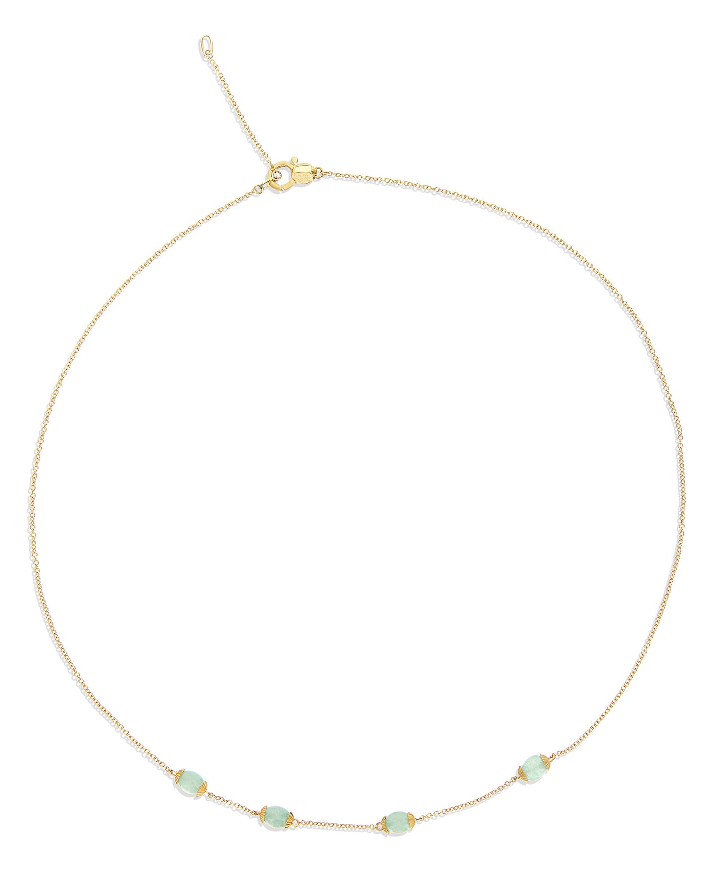 "Amazonia" gold and green aventurine necklace