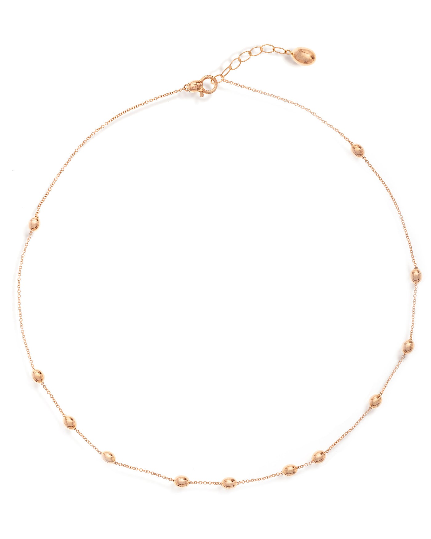 "soffio" rose gold boules collar necklace
