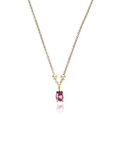 "tourmalines" gold and pink tourmaline delicate necklace 