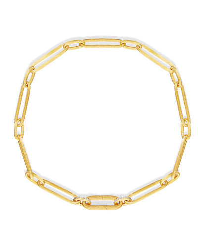 Collana "LIBERA" con catena in oro e dettagli di diamanti