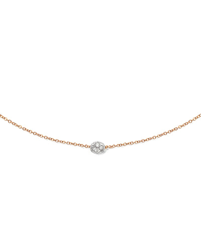 "dancing élite" rose gold and diamonds boule light point necklace