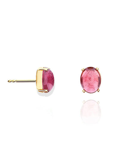 OHRSTECKER "DANCING TOURMALINES" AUS GOLD UND ROSA TURMALIN (GROSS)