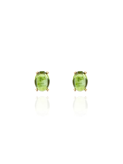 "tourmalines" gold and green tourmaline stud earrings (small)