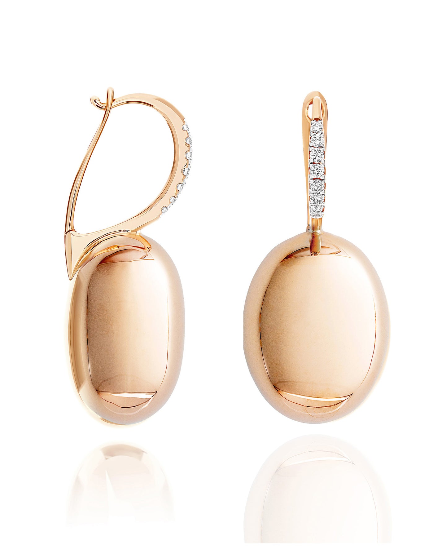 Pretty in Pink Collection Morganite and Diamond 9ct Rose Gold Drop earrings   Manly Jewellers