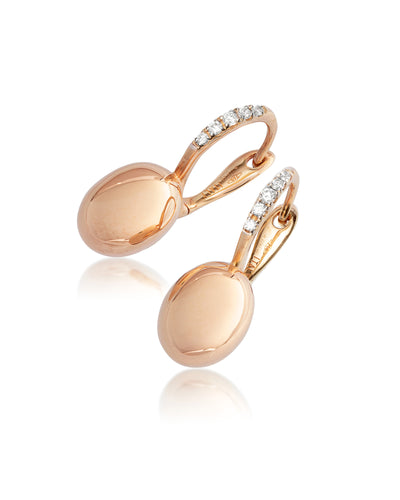 Ohrringe "CILIEGINE" mit Boules aus Roségold und Diamant Details (klein)