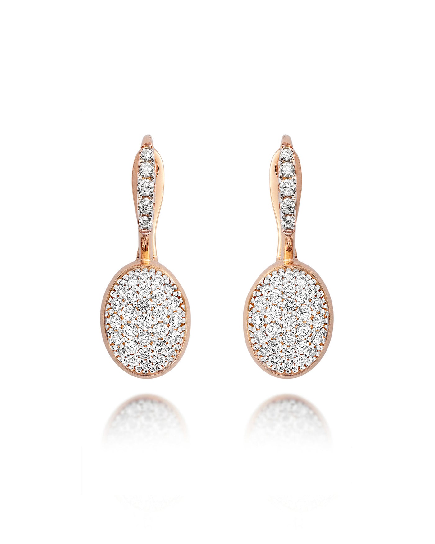 "ciliegine" rose gold boules and diamonds (small)