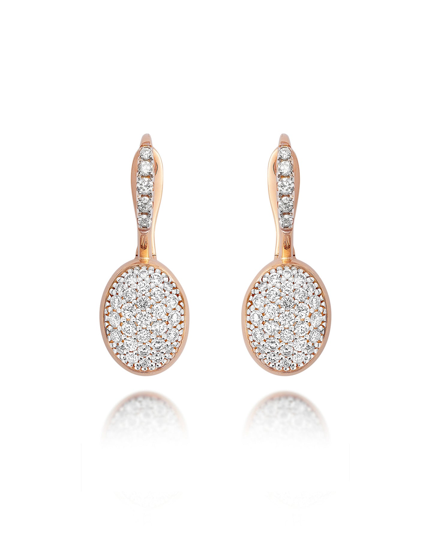 Nanis Orecchini "CILIEGINE" con boules in oro rosa e diamanti (piccoli) – Nanis Italian Jewels